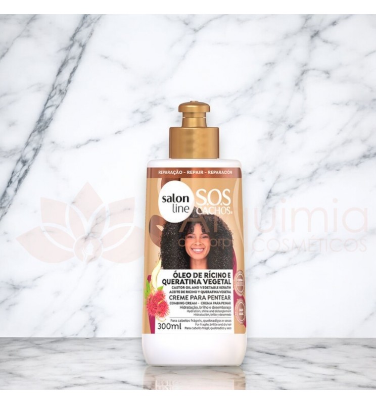 Creme de Pentear Rícino e Queratina 300ml – Salon Line