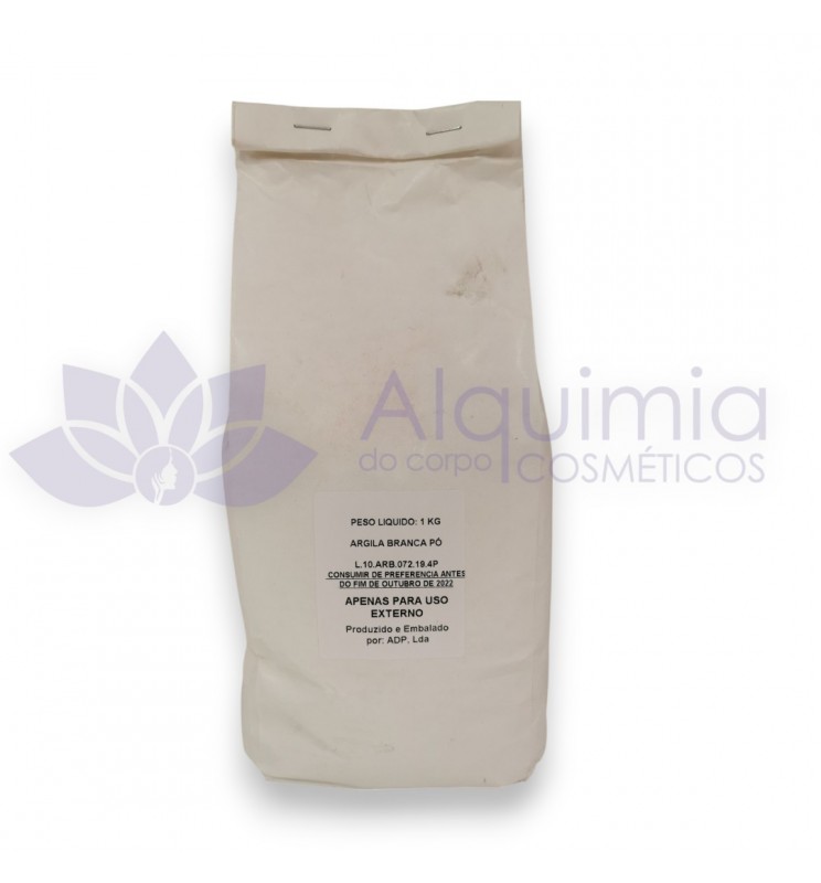 Argila Branca em Pó 1Kg Argila Branca em Pó 1Kg