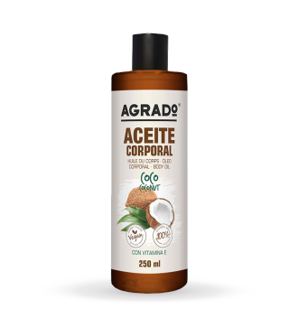 Óleo Hidratante para Corpo de Coco e Vitamina E 250ml - Agrado