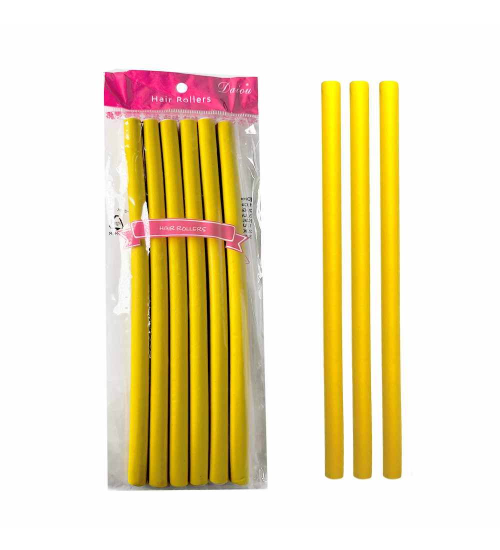 Bigoudi Flexível Fino - 6 unidades